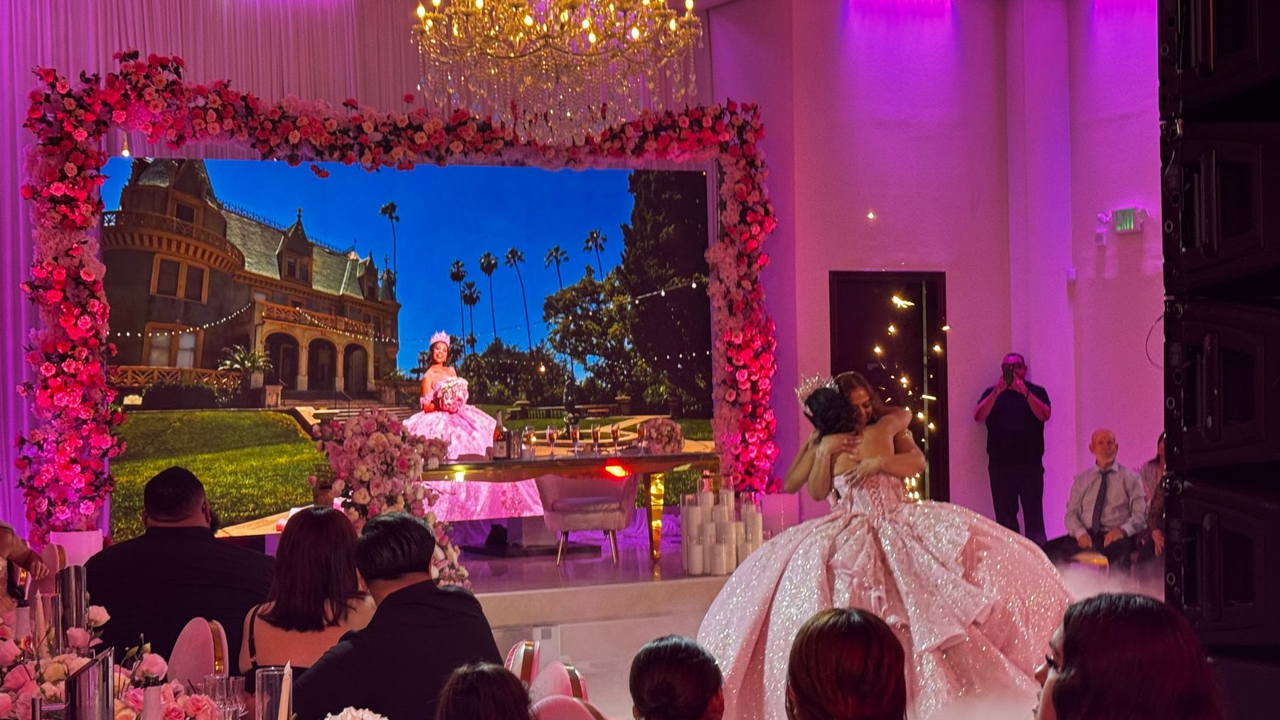 Luxury quinceanera LED wall production Los Angeles - DJ Cristian